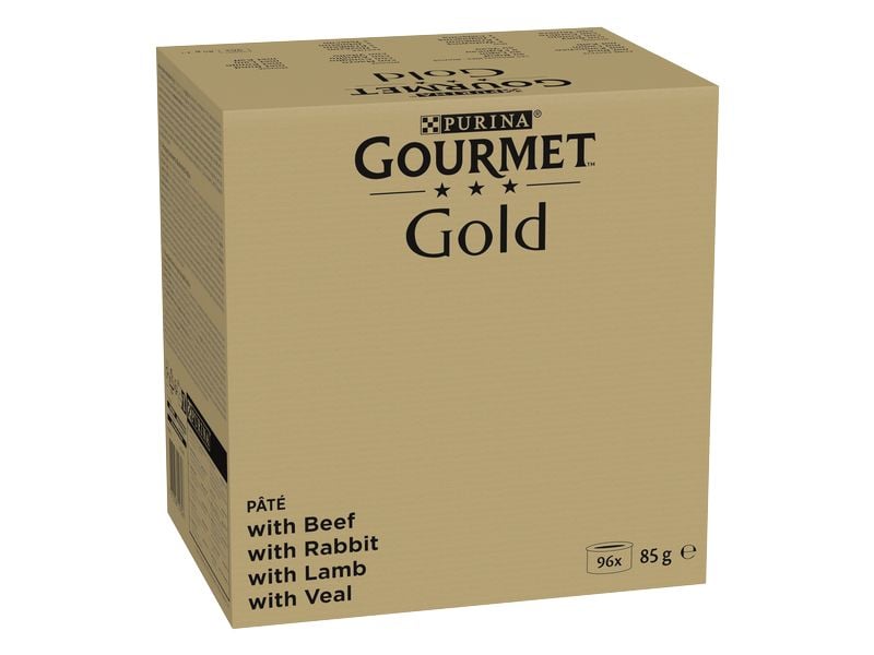 Purina Gourmet Nassfutter Gourmet Gold Feine Pastete Fleisc Alleinfuttermittel für ausgewachsene Katze