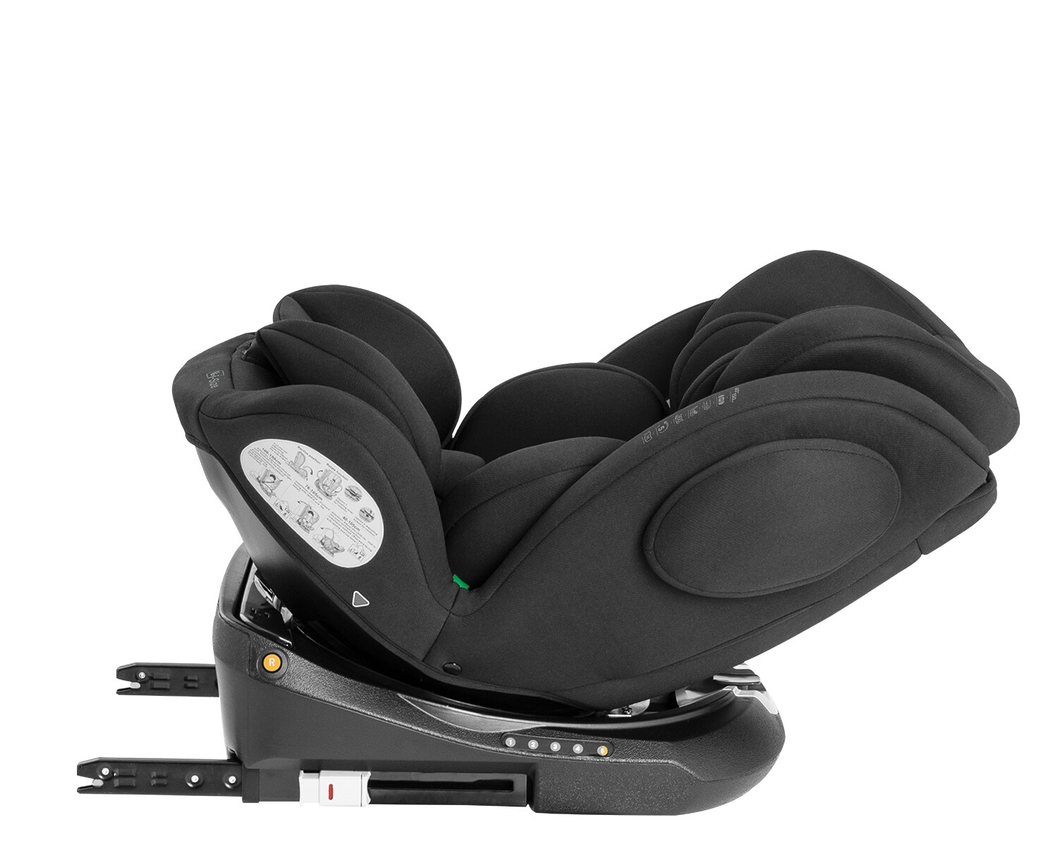 Kikkaboo Kindersitz i-Felix i-Size (40-150cm) Isofix Top Tether 360 Grad Drehung grau