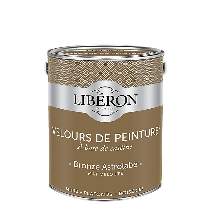 Peinture murs, plafonds et boiseries Velours de peinture bronze astrolabe Libéron 2,5L