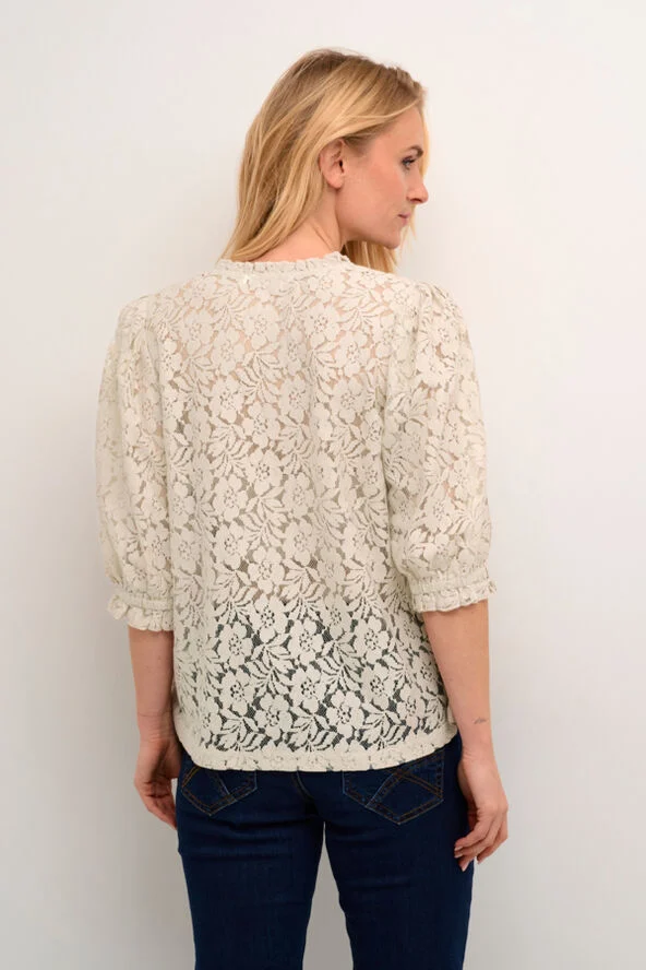 Cream CRKaspis Lace Blouse Ancient scroll