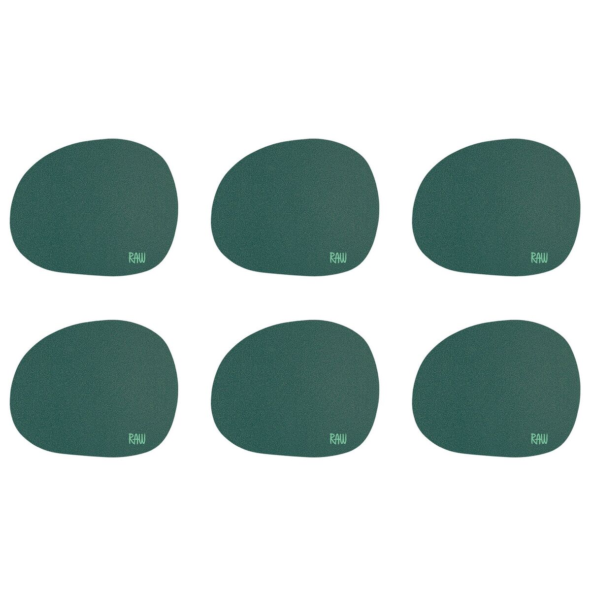 RAW glassbrikker silikon 6-pakning, dark green