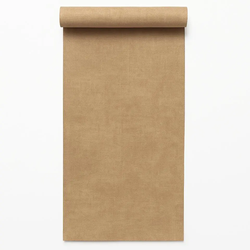 Dutch Wallcoverings Vliesbehang Linen & Textures uni - toffee - 10,05m x 53cm