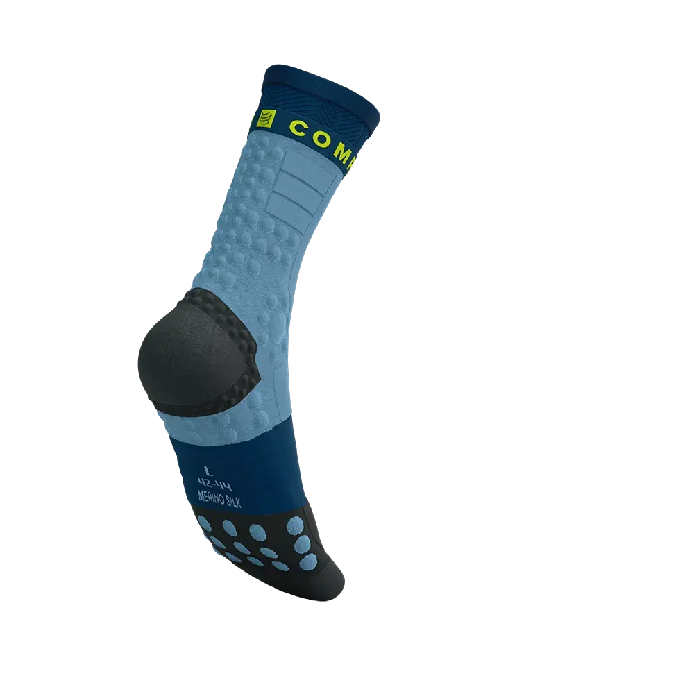 Compressport Pro Racing Winter Trail Compressiesokken Blauw/Groen