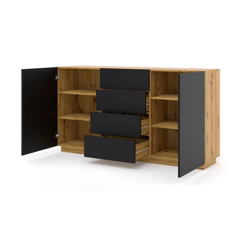 Dressoir Aura 89x164x41 Zwart