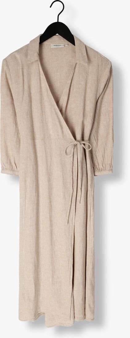 MSCH COPENHAGEN zand msch copenhagen midi jurk mschjovene ginia 3/4 wrap dress