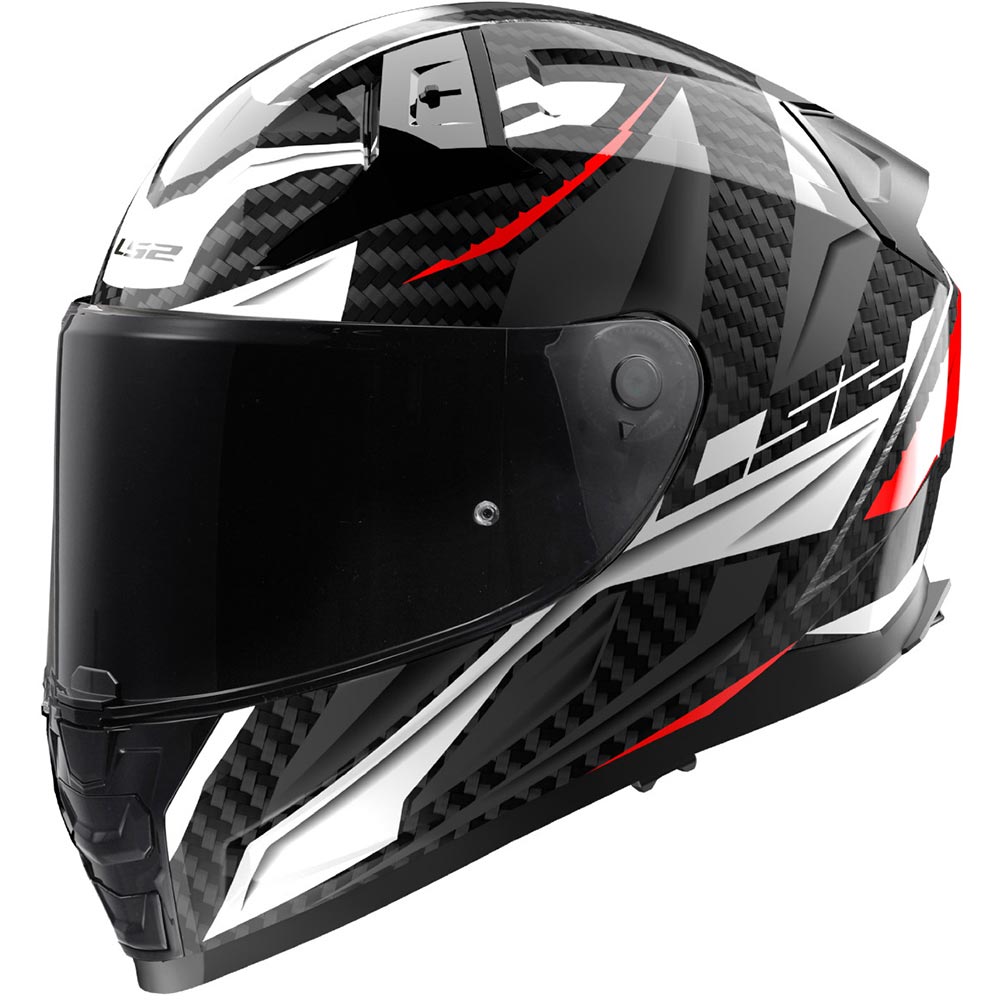 LS2 - Casque FF811 Vector II Carbon Savage Gris / Blanc / Rouge / Brillant