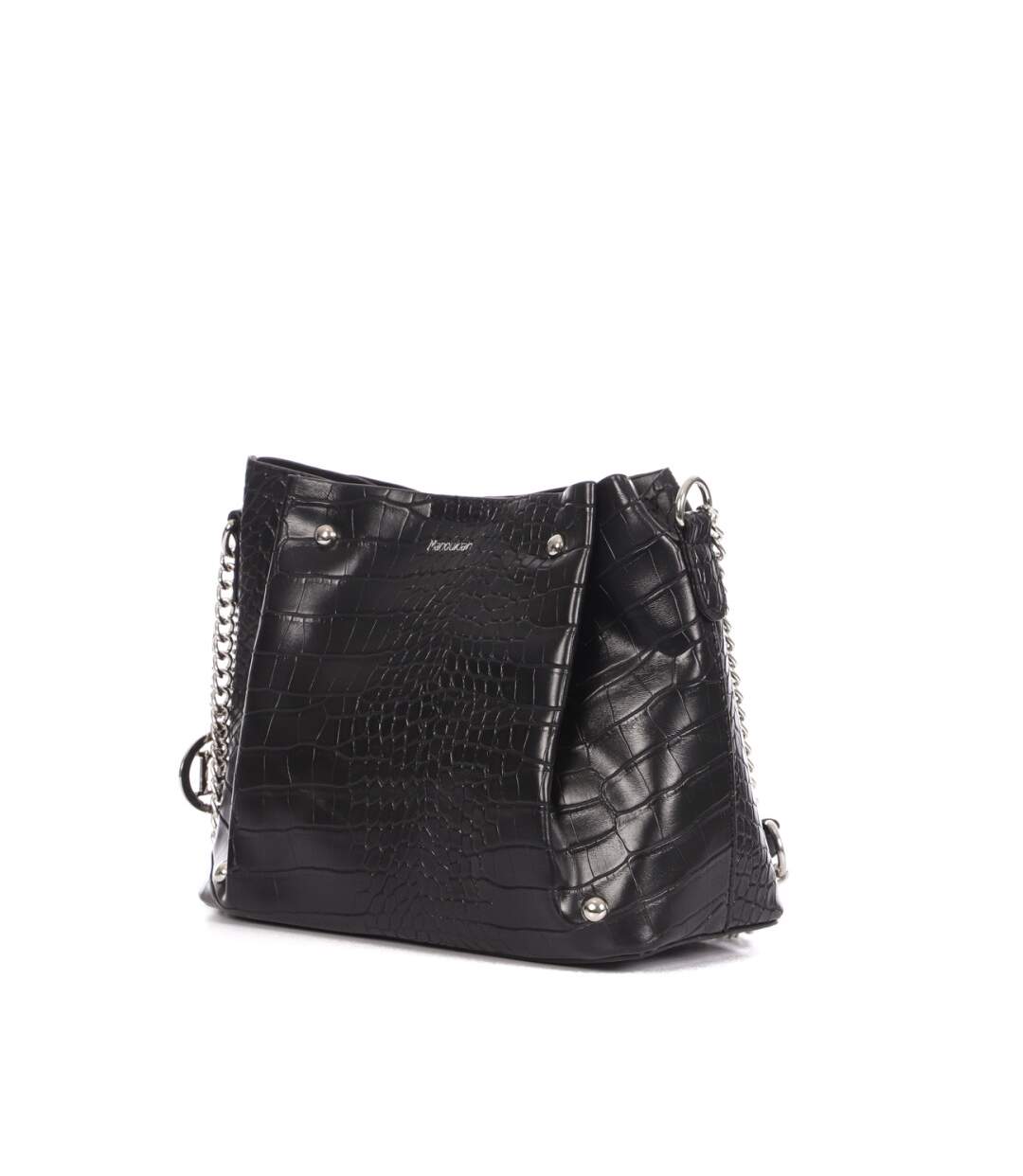 Sac à main Noir croco Femme Manoukian Shilo