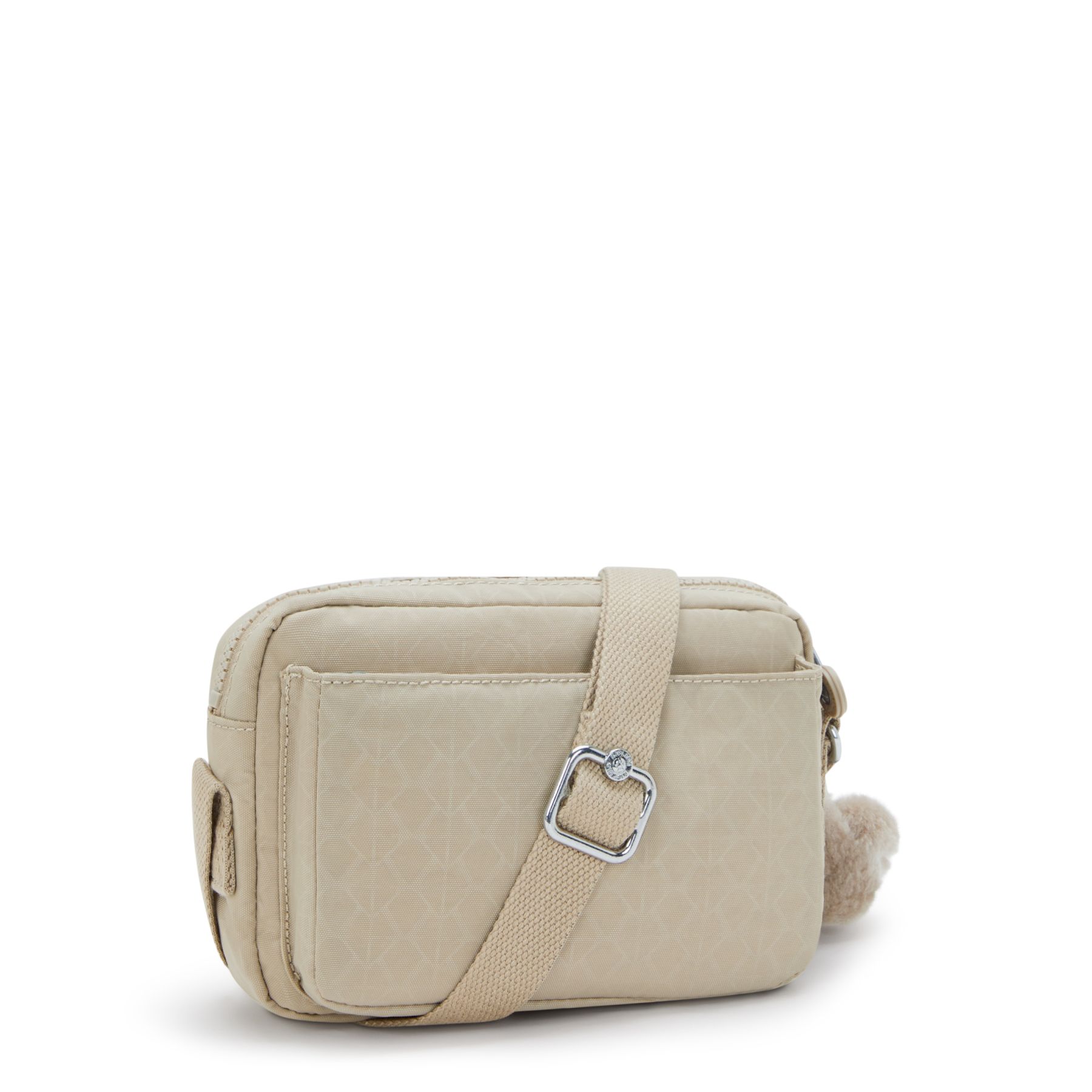 ABANU Mini Sac à Bandoulière avec Sangle Ajustable - Signature Beige Embossed