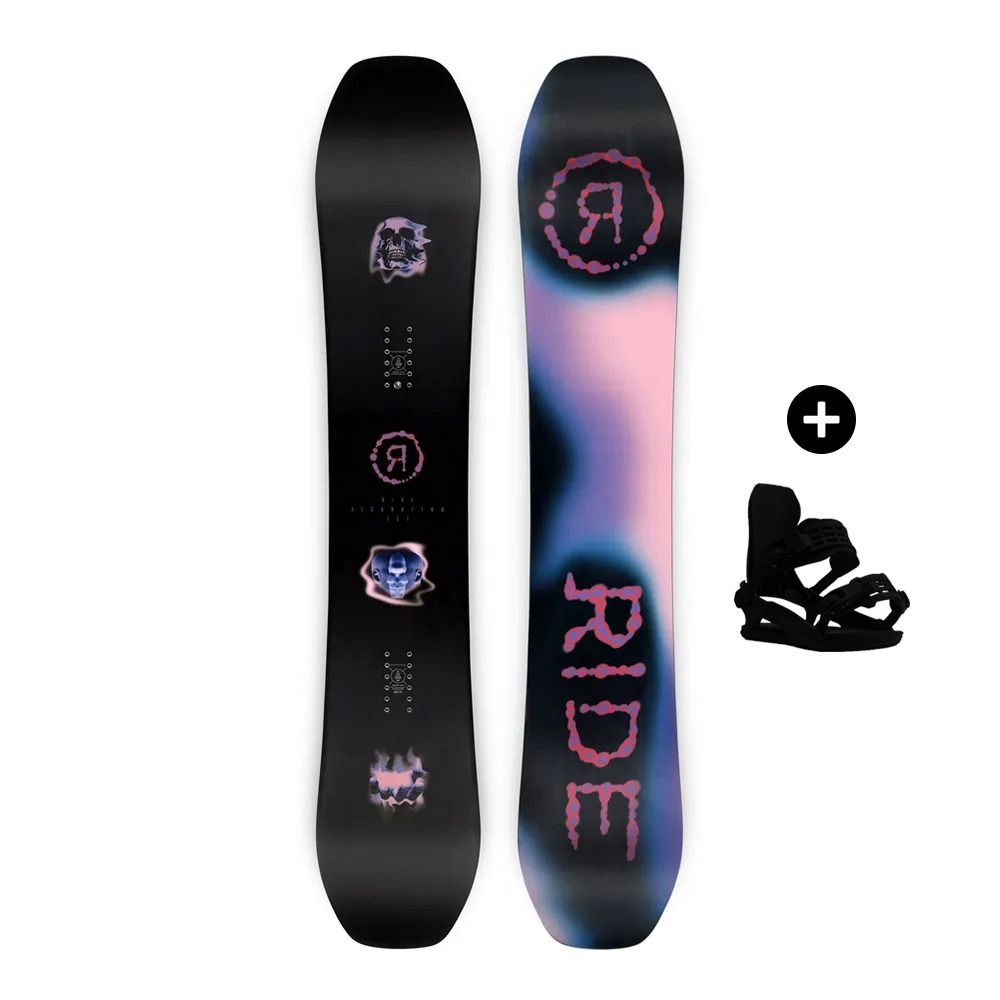 Ride ALGORHYTHM - Pack snowboard all mountain Homme black/black/pink