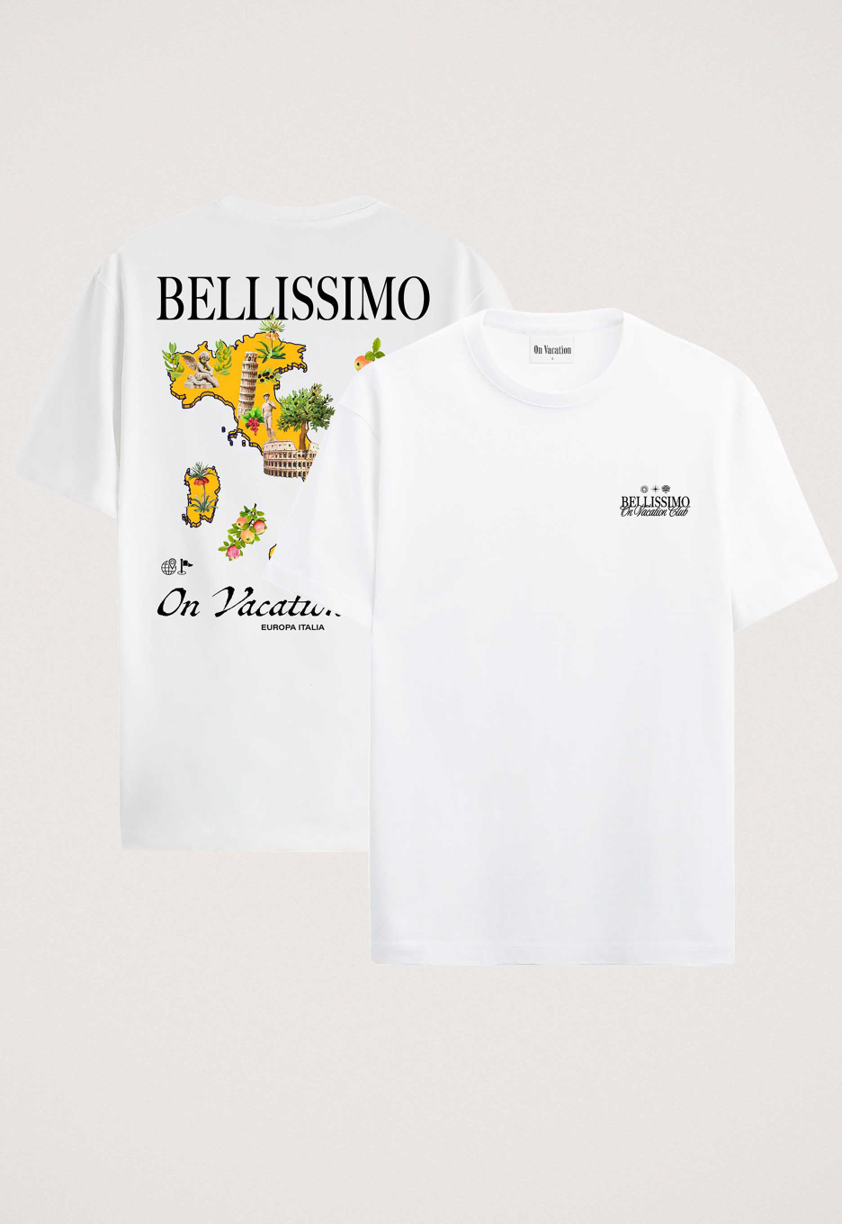 On Vacation Postcard Italia T-shirt