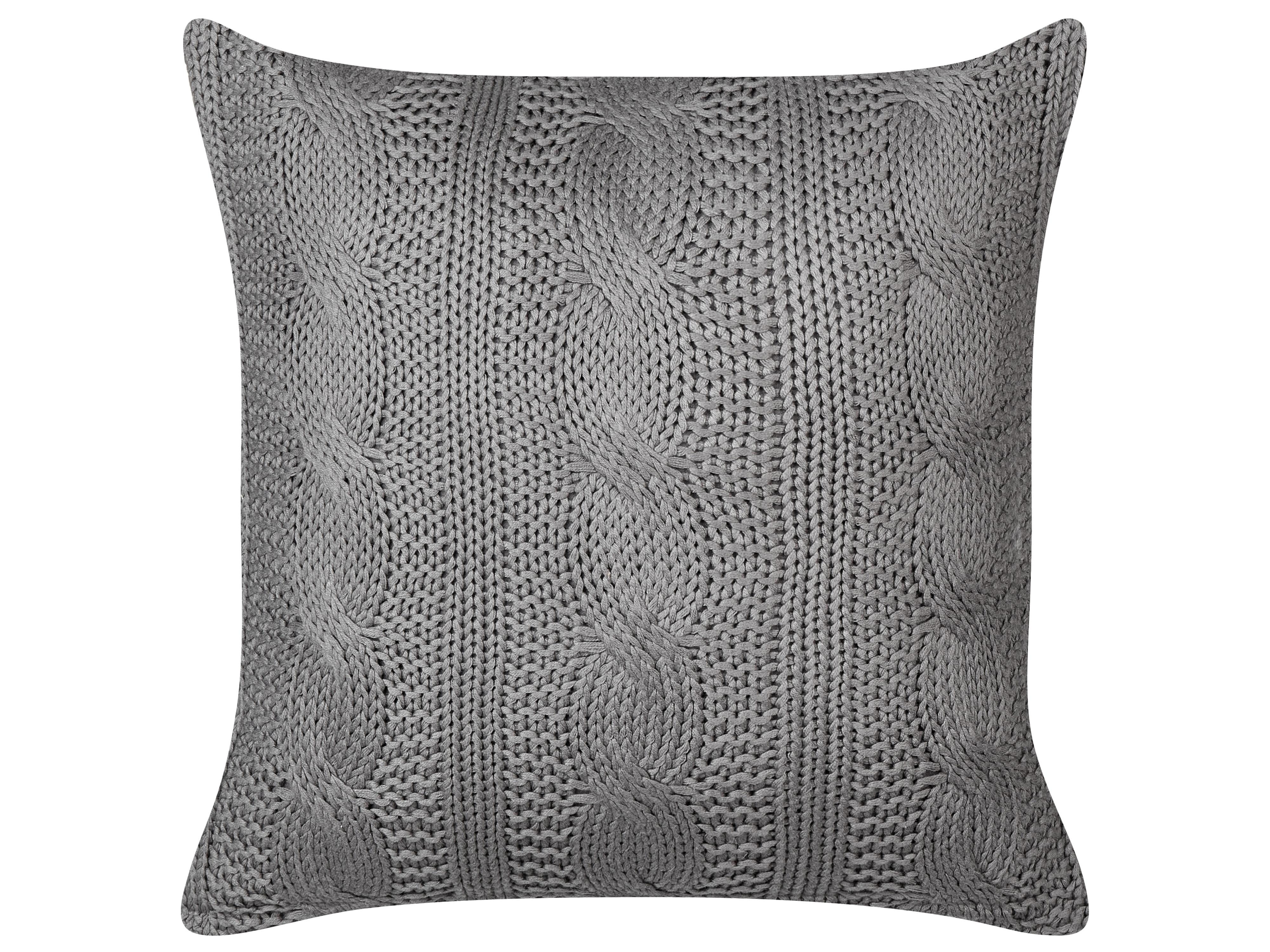 Set van 2 sierkussens CONSTYLIS Katoen 45 x 45 cm Donkergrijs effen