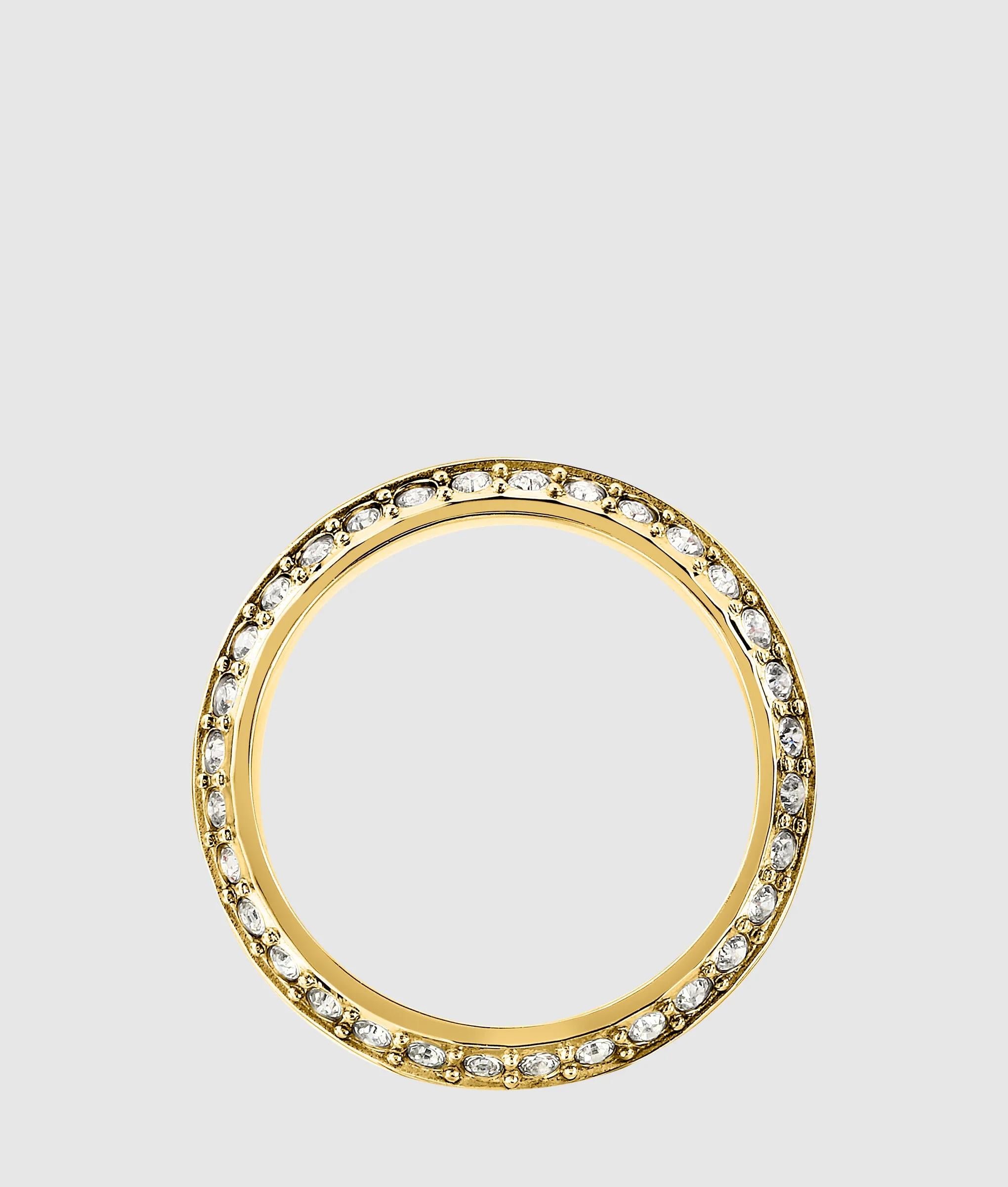 Gouden kristallen ring