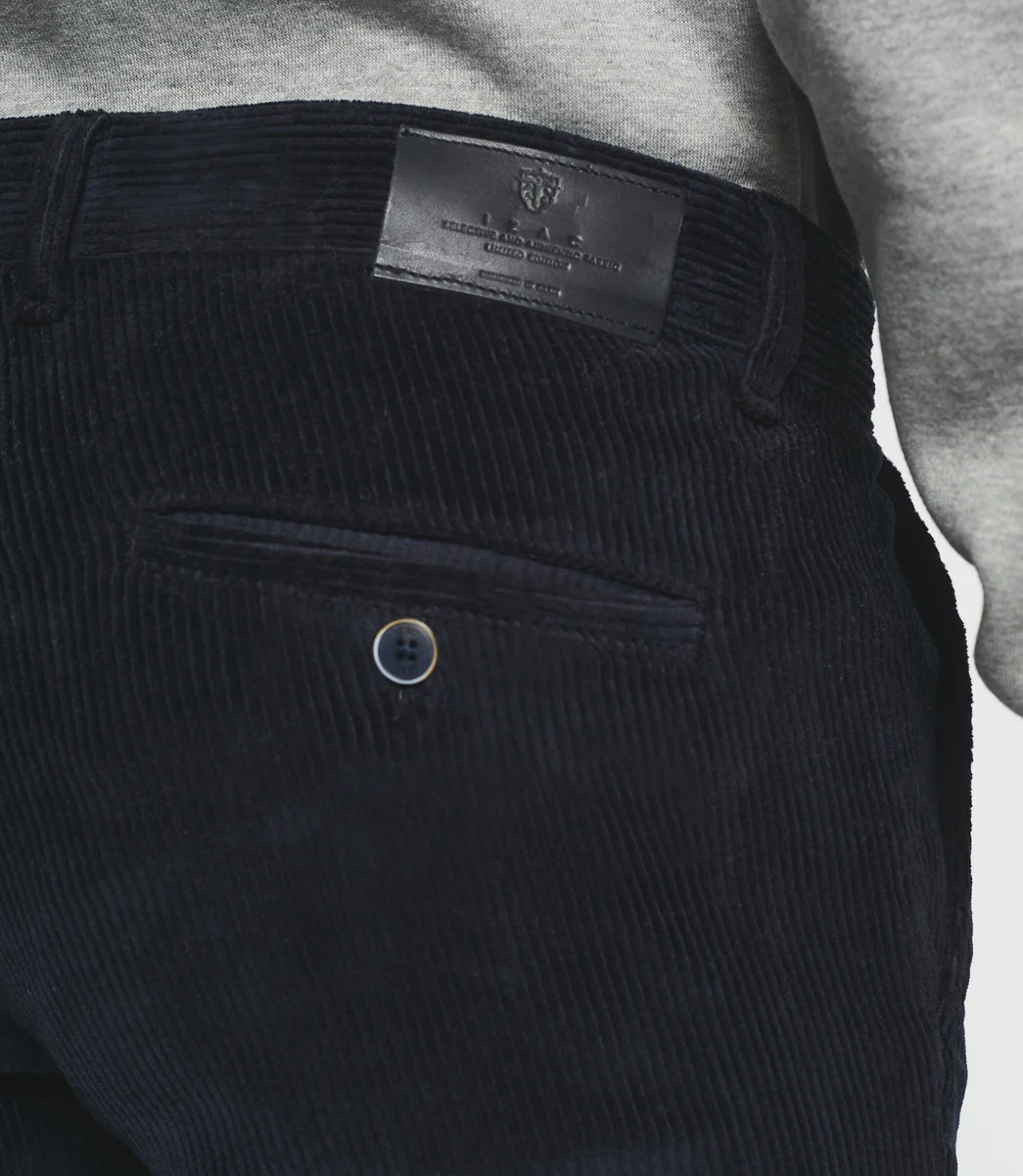 Pantalon chino effet velours marine VELOUTE