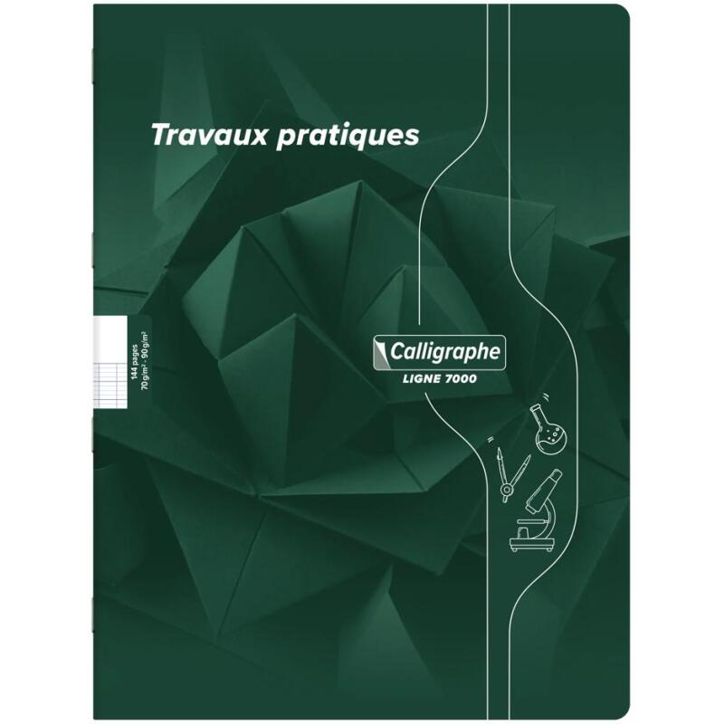 Cahier Travaux Pratiques piqué 7000 24x32 cm 144 pages grands carreaux 70 g + uni 90 g - Assortis