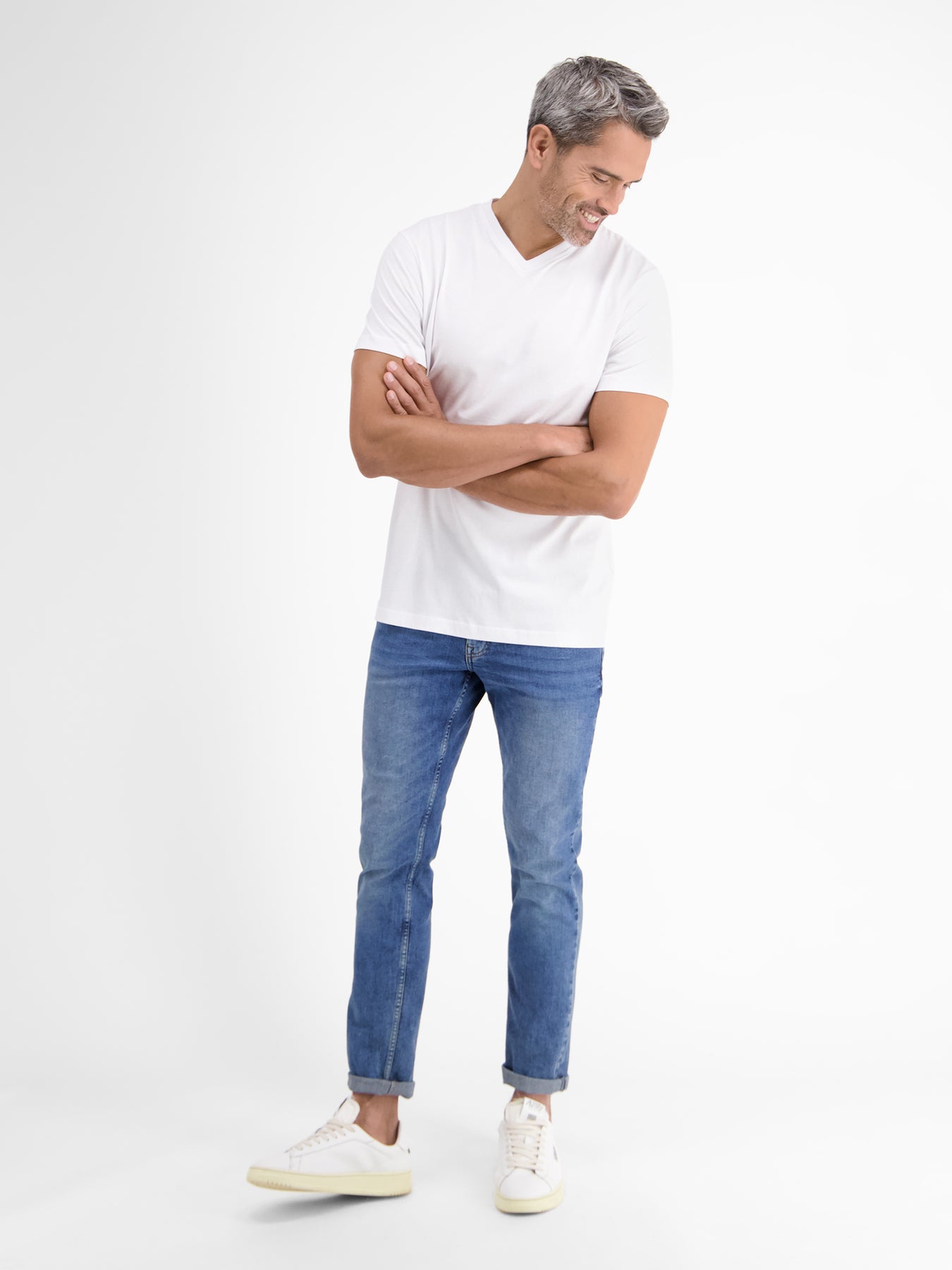 Doppelpack Herren T-Shirt, V-Neck in Premium Baumwollqualität