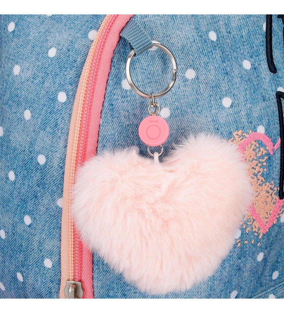 Mochila Enso Little Dreams 28 cm adaptável rosa