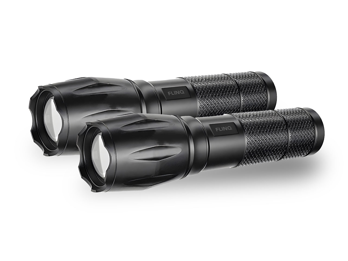 FlinQ set van 2 Militaire zaklampen met batterijen