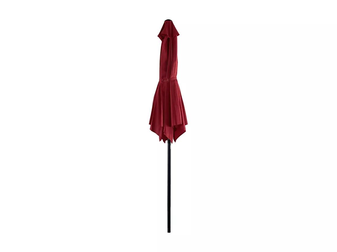 Parasol droit HAPUNA rond 2,70m de diamètre rouge - HAPPY GARDEN