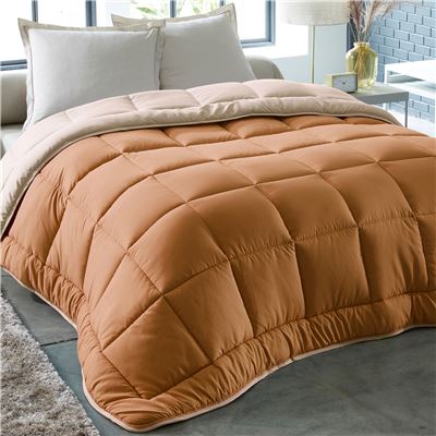 Couette Microfibre DOUBLE FACE UNIE - Chaude