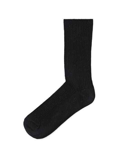 chaussettes avec paillettes en coton noir
