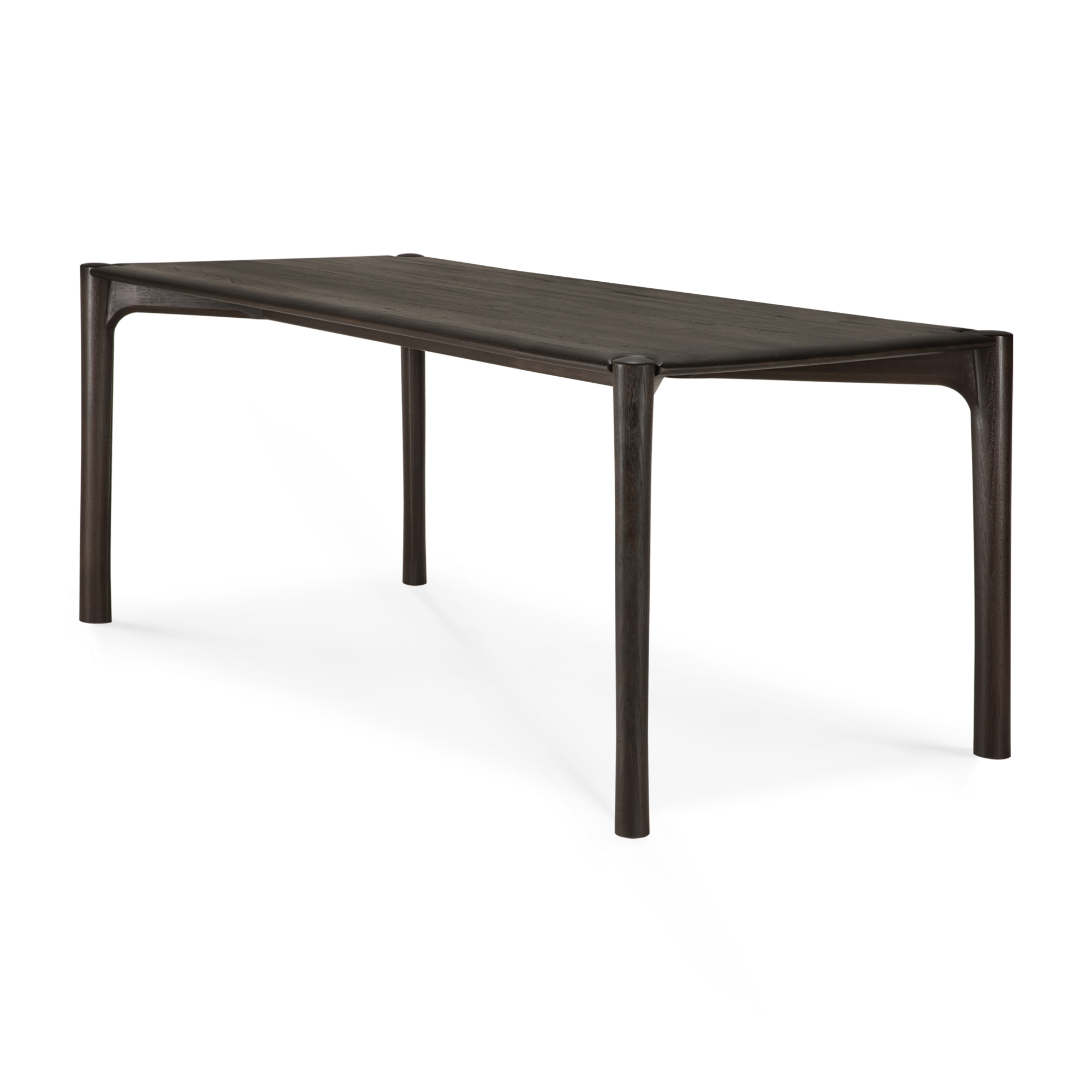 Eettafel PI teak donkerbruin gelakt 180x90 cm