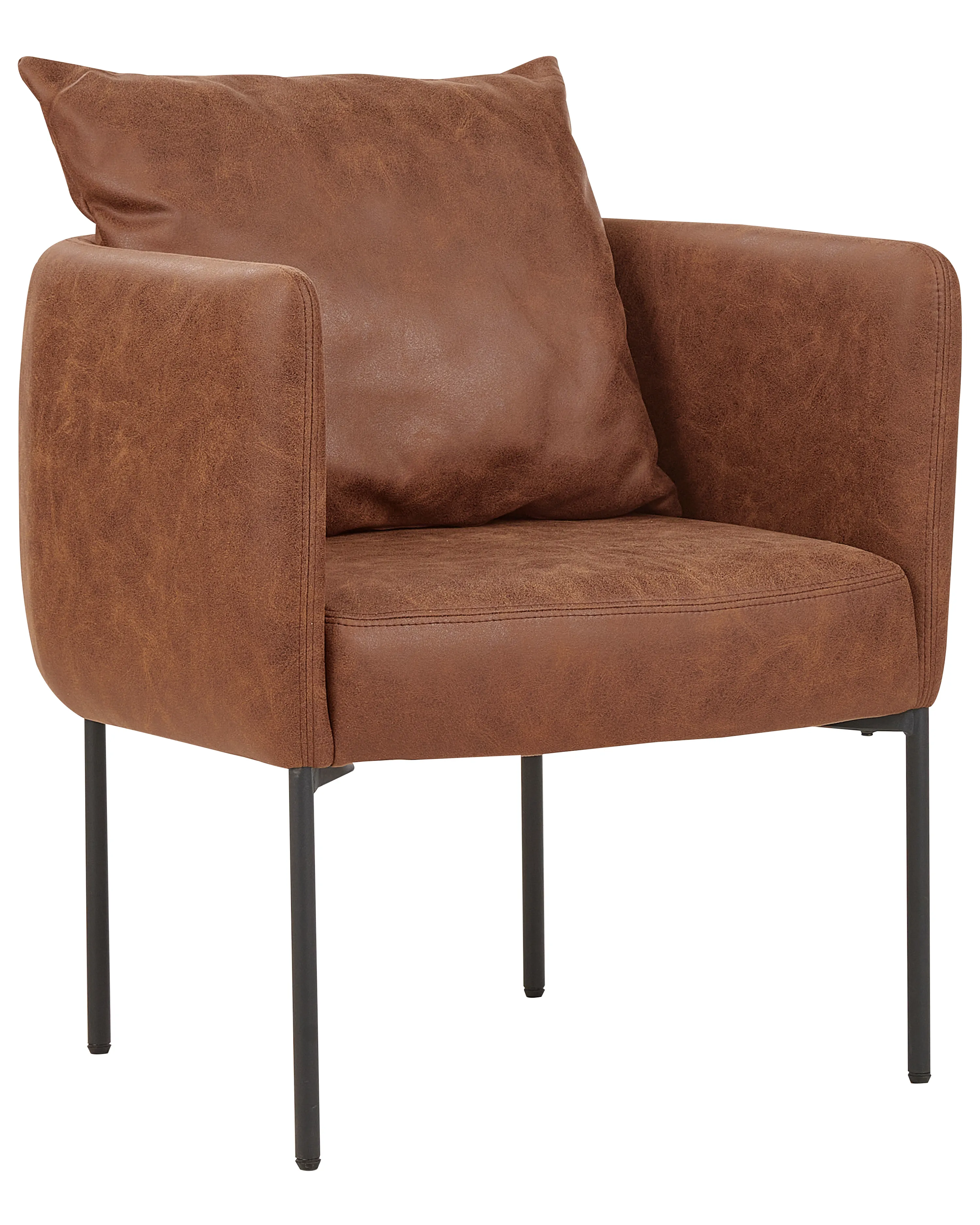 Fauteuil MALMOS Kunstleer Bruin
