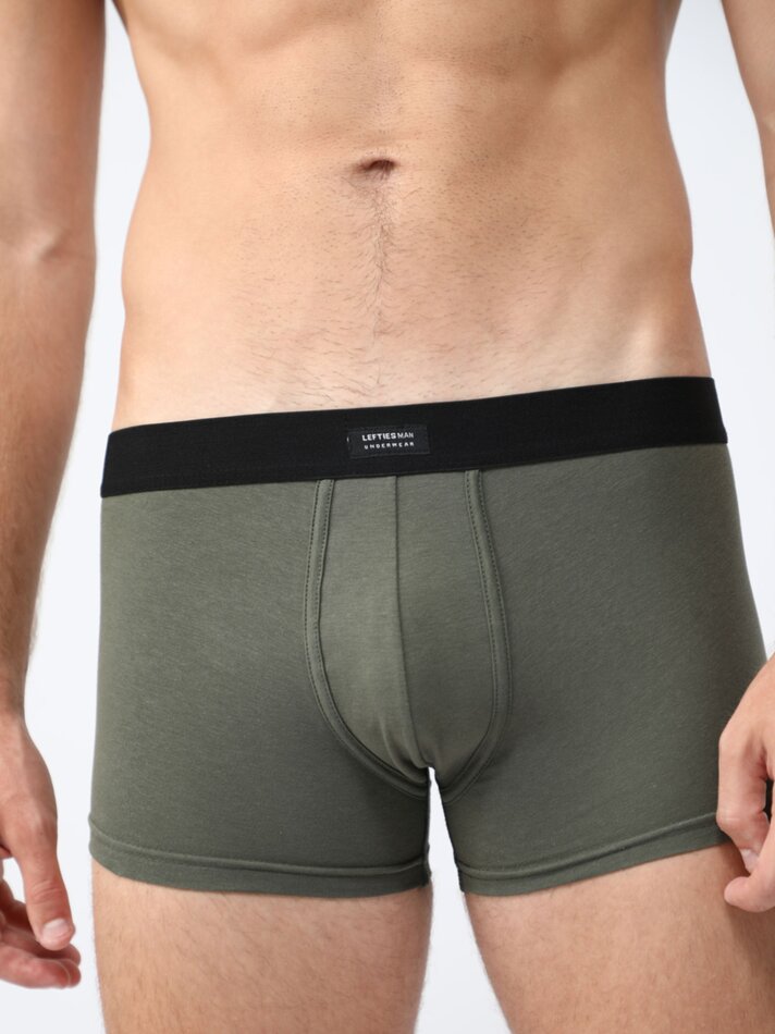 Conjunto com 3 peças de roupa íntima básica - cáqui escuro