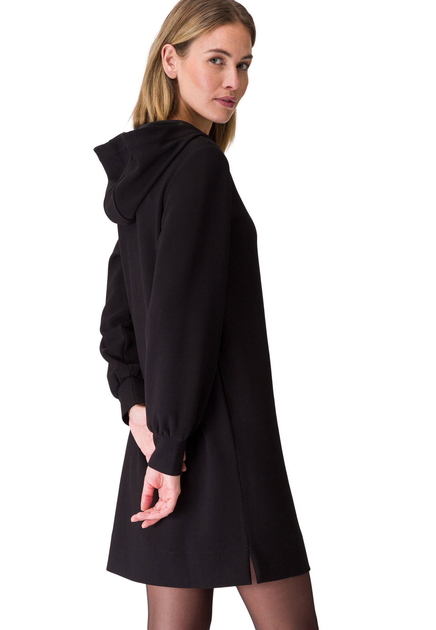 zero| Damen Sweatkleid mit Glitzerdruck