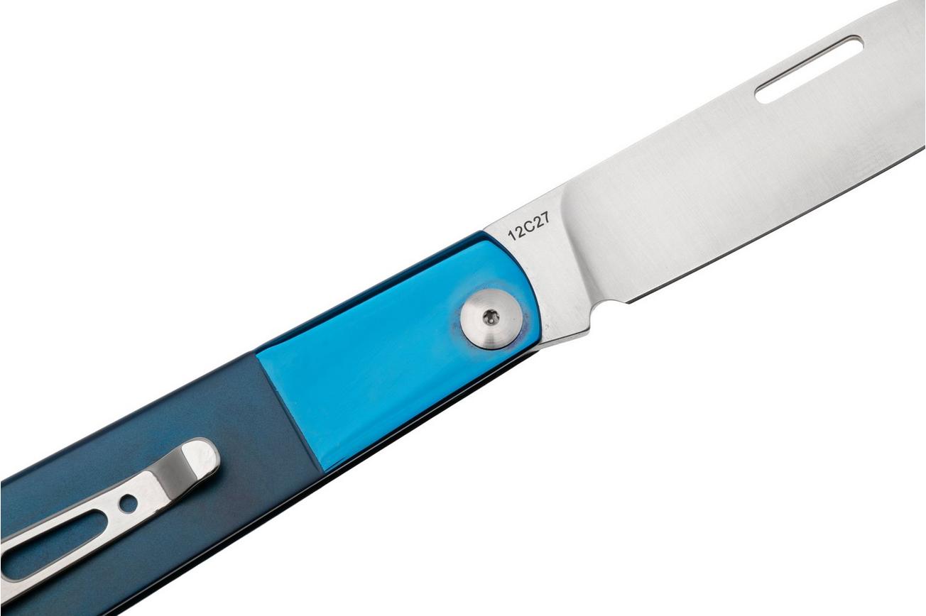 Real Steel Barlow RB-3 8341D, Satin 12C27, Blue Stainless Steel zakmes