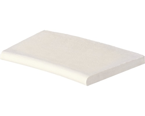Zwembadrandsteen Aquitaine element met binnenbocht voor straal 150 cm, betonwit, 48 x 31 x 3,2 cm