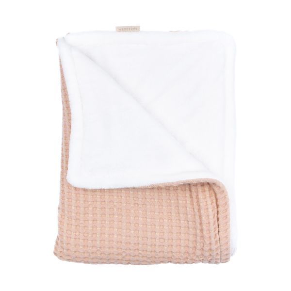 Bamboom Wafel Wiegdeken - Nude Pink