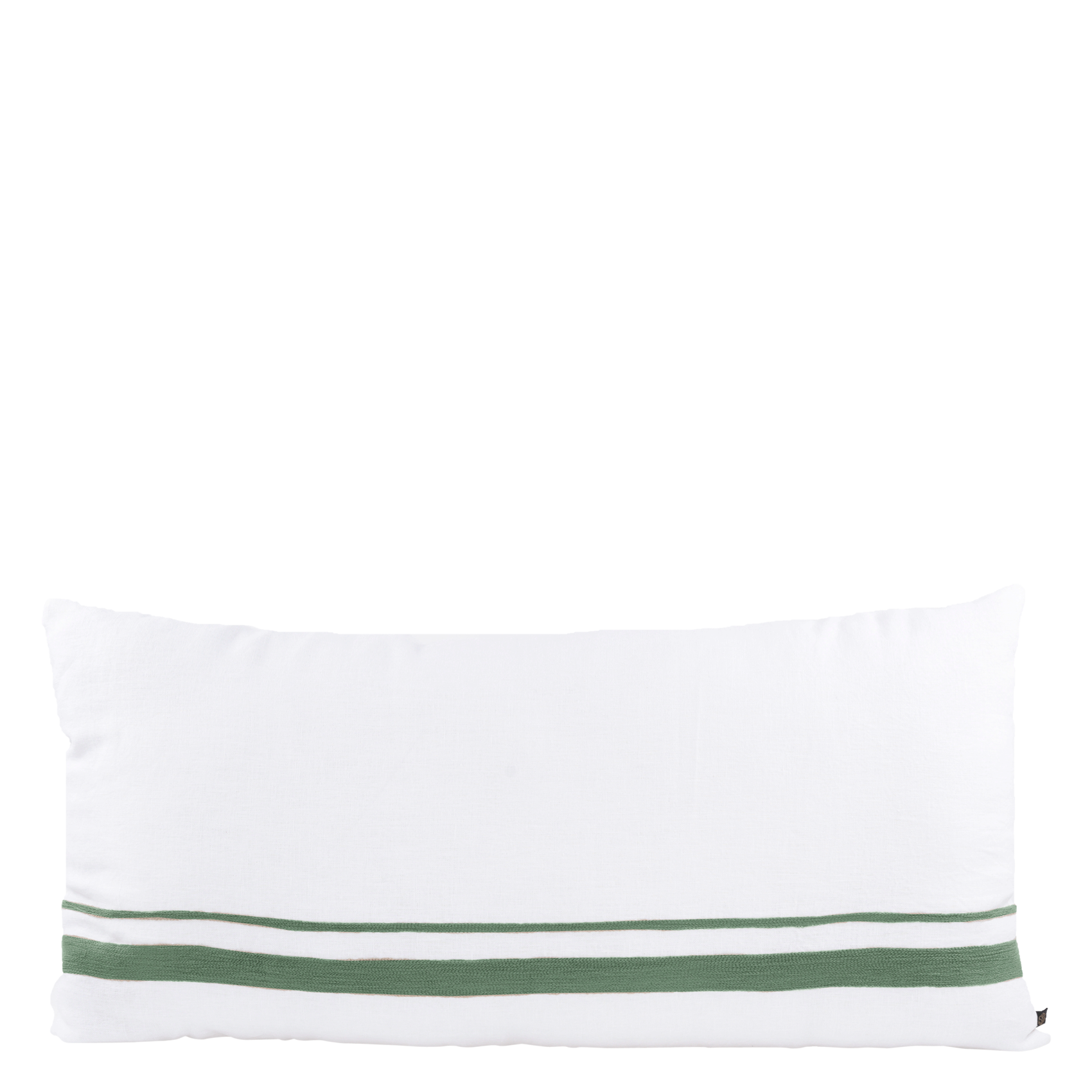 MALAGA - Housse de coussin imprimée en lin | Vert