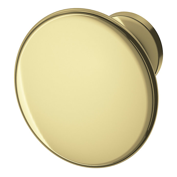 Bouton de meuble cylindre Prat or GoodHome Ø2,9 x P.2,5 cm