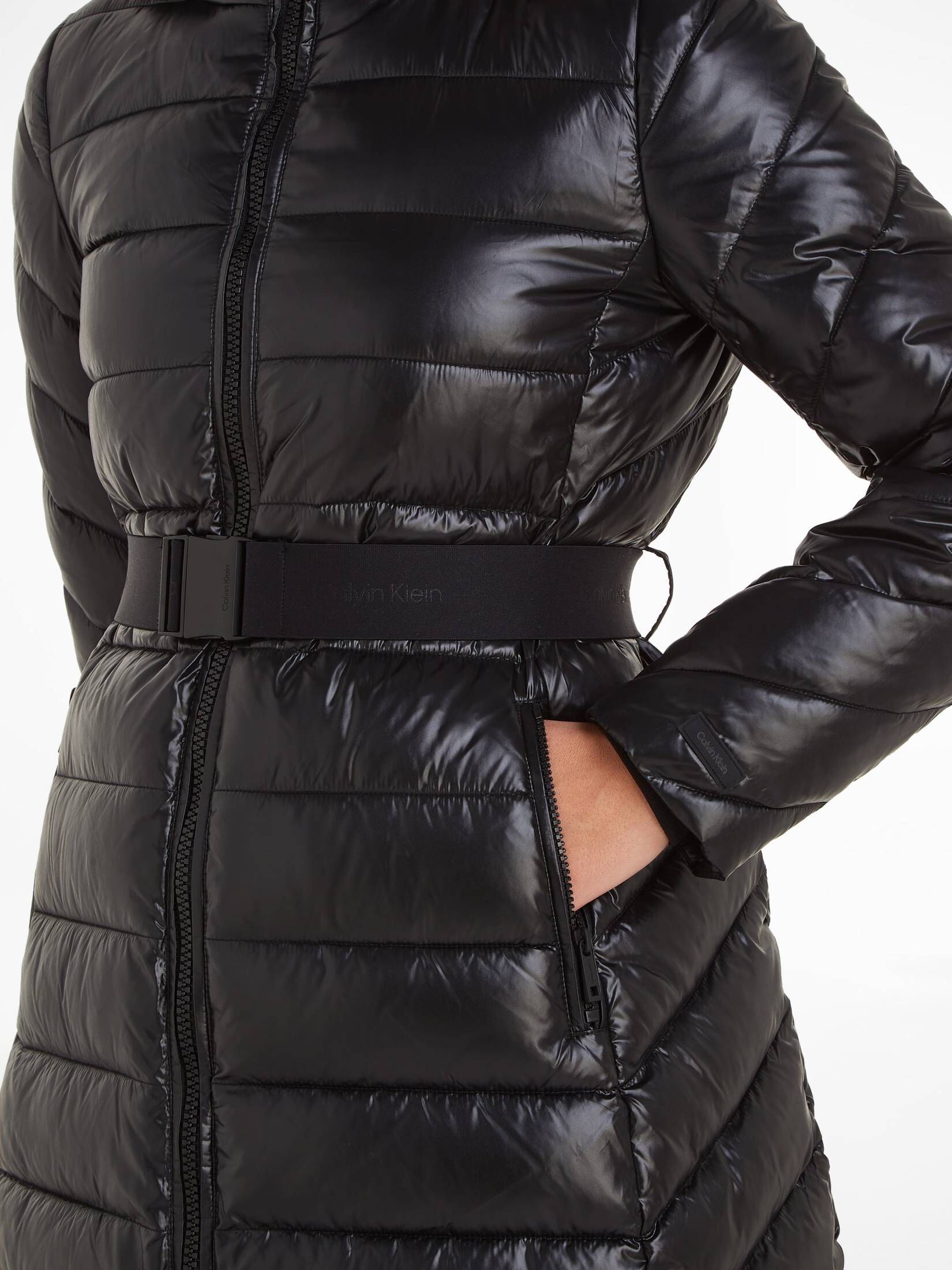 CALVIN KLEIN| Damen Steppmantel ESS BELTED PADDES LW MAXI COAT