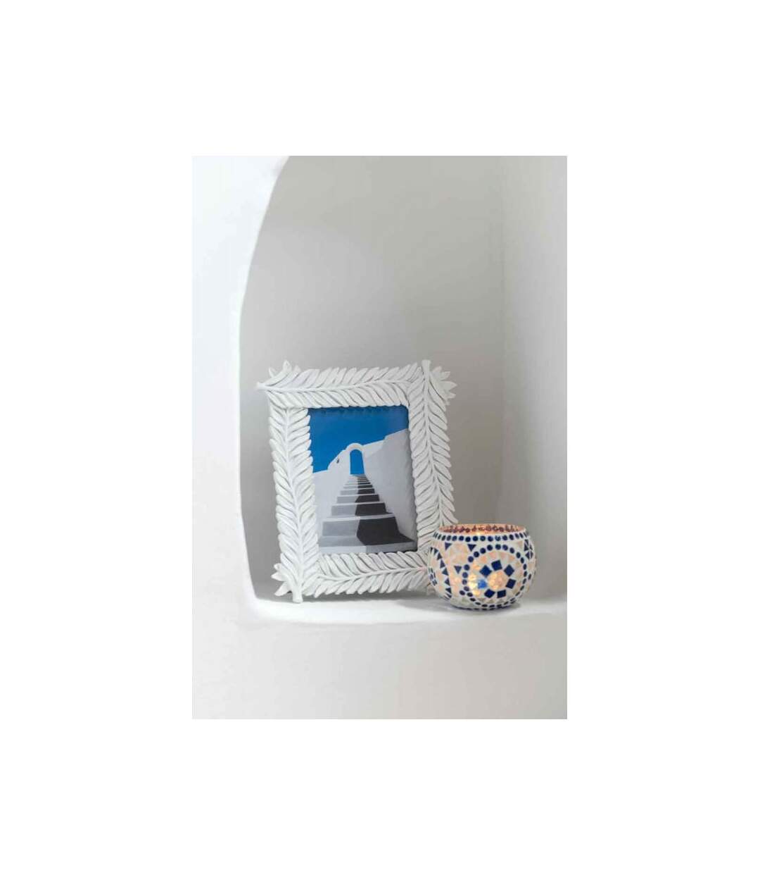 Paris Prix - Cadre Photo Déco plume 13x18cm Blanc