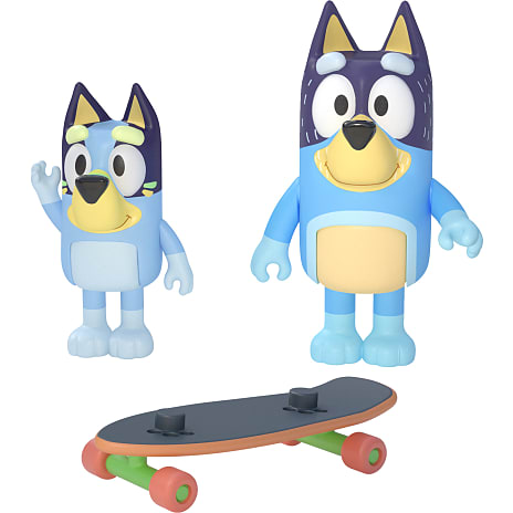 Bluey skateboarding figur 2-pak