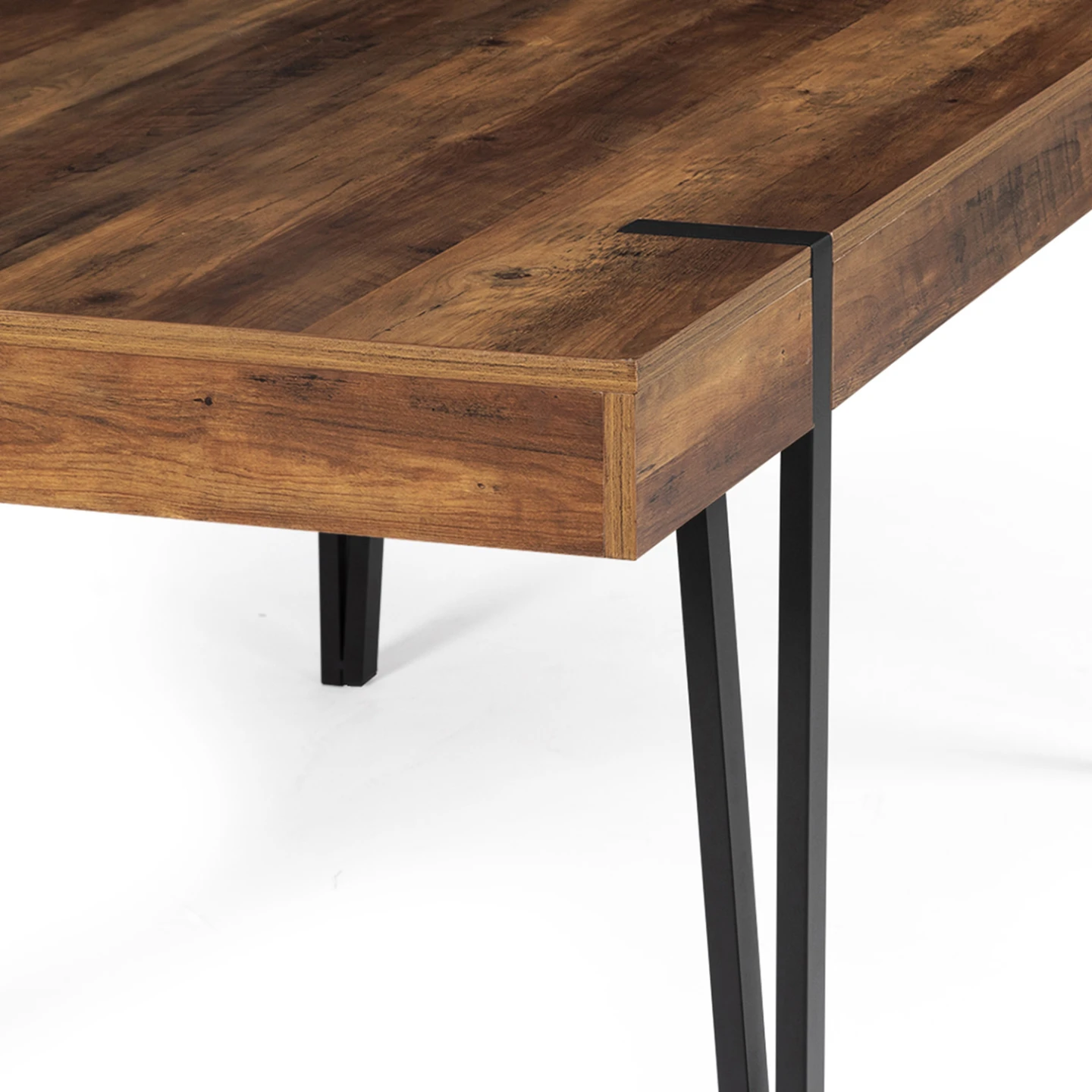 Table à manger rectangle AUSTRIA 10 personnes bois pied épingle 200 cm
