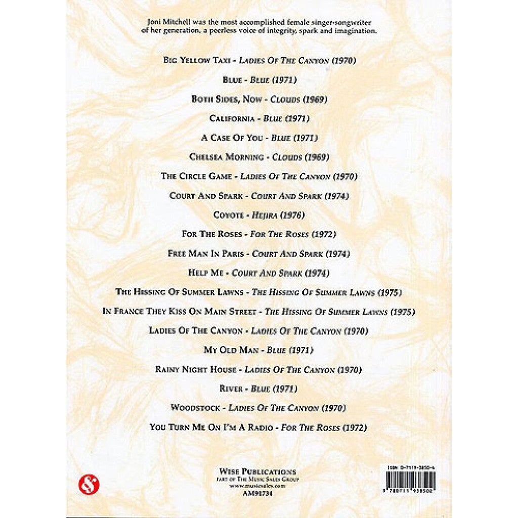 Wise Publications The Very Best Of Joni Mitchell voor piano, zang en gitaar