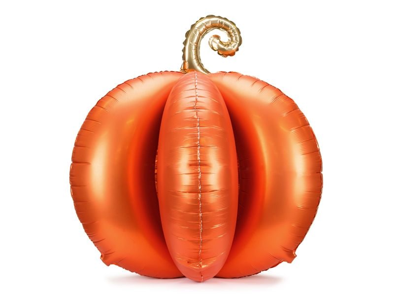 Partydeco Folienballon Kürbis 90 x 90 cm, 1 Stück Stehender Folienballon für Halloween Partys