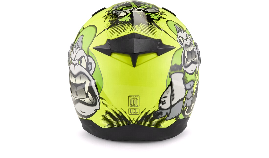 Børnehjelm NEX Racing Kids Kong gul/sort/grøn str. L (53-54cm)