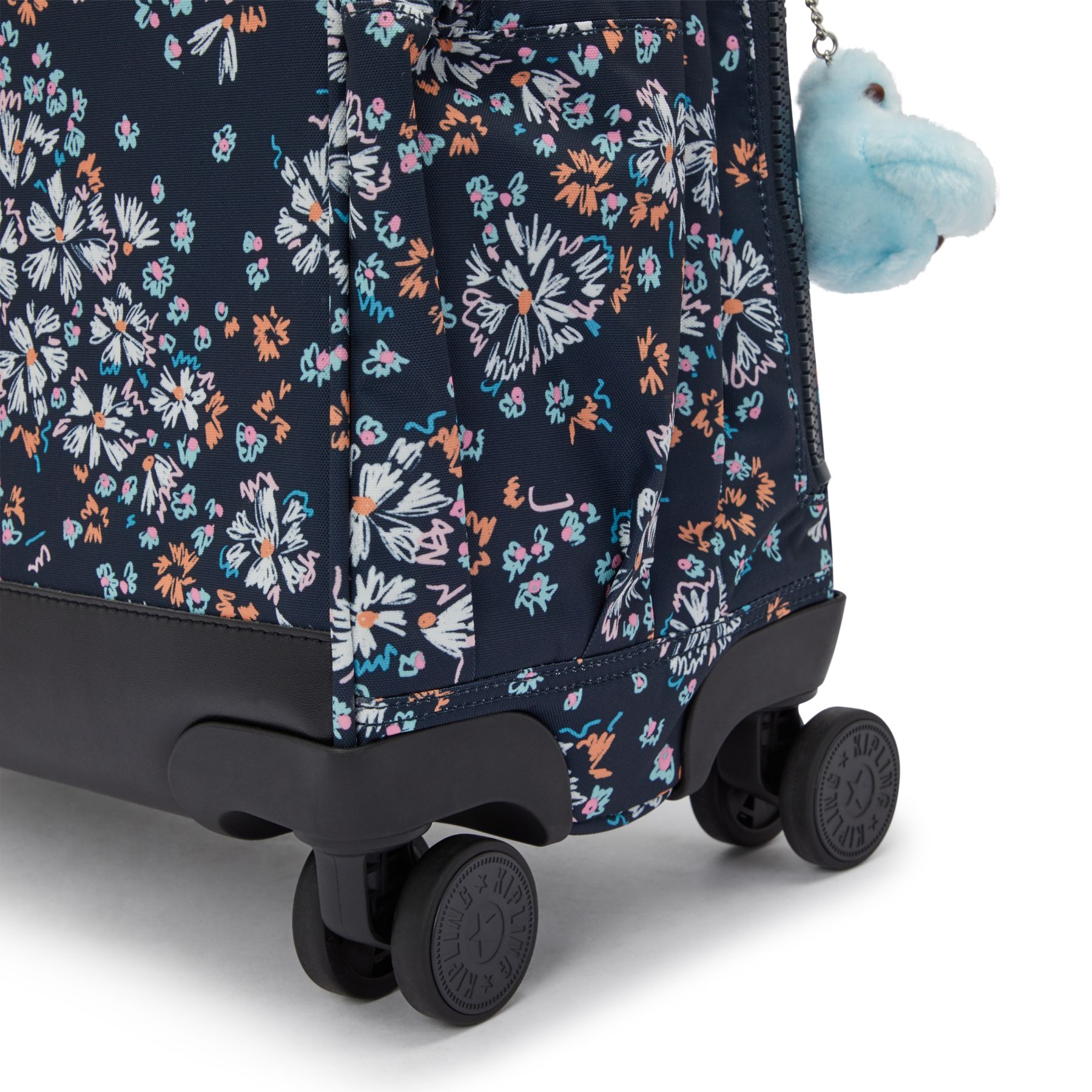 NEW STORIA Sac d'école à 4 roues pour enfants avec compartiment pour ordinateur - Flower Field