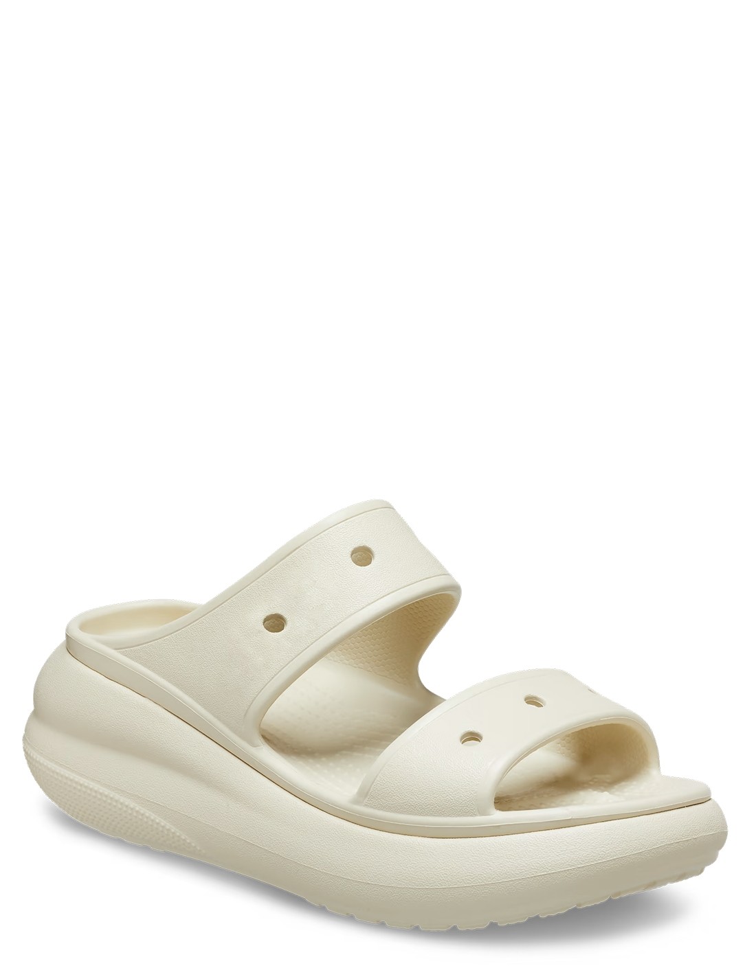 crocs sandales compensées femme classic crush sandal blanc cassé