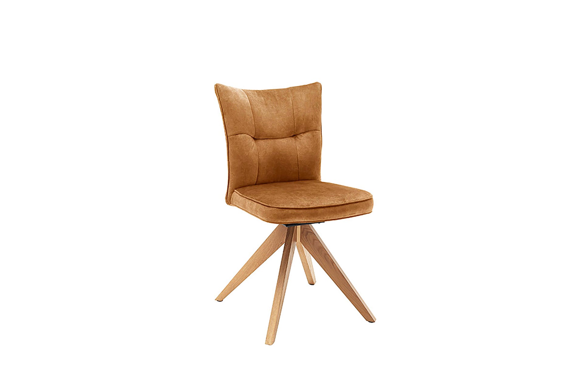 CASAVANTI Stuhl SORAPIS goldfarbig-orange/Eiche natur