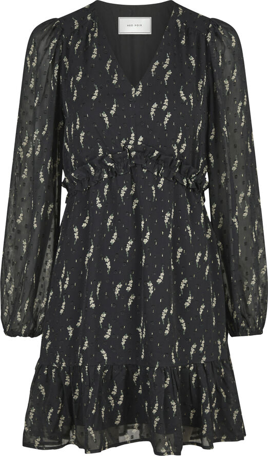 Neo Noir Bethie Flower Branch Dress Black