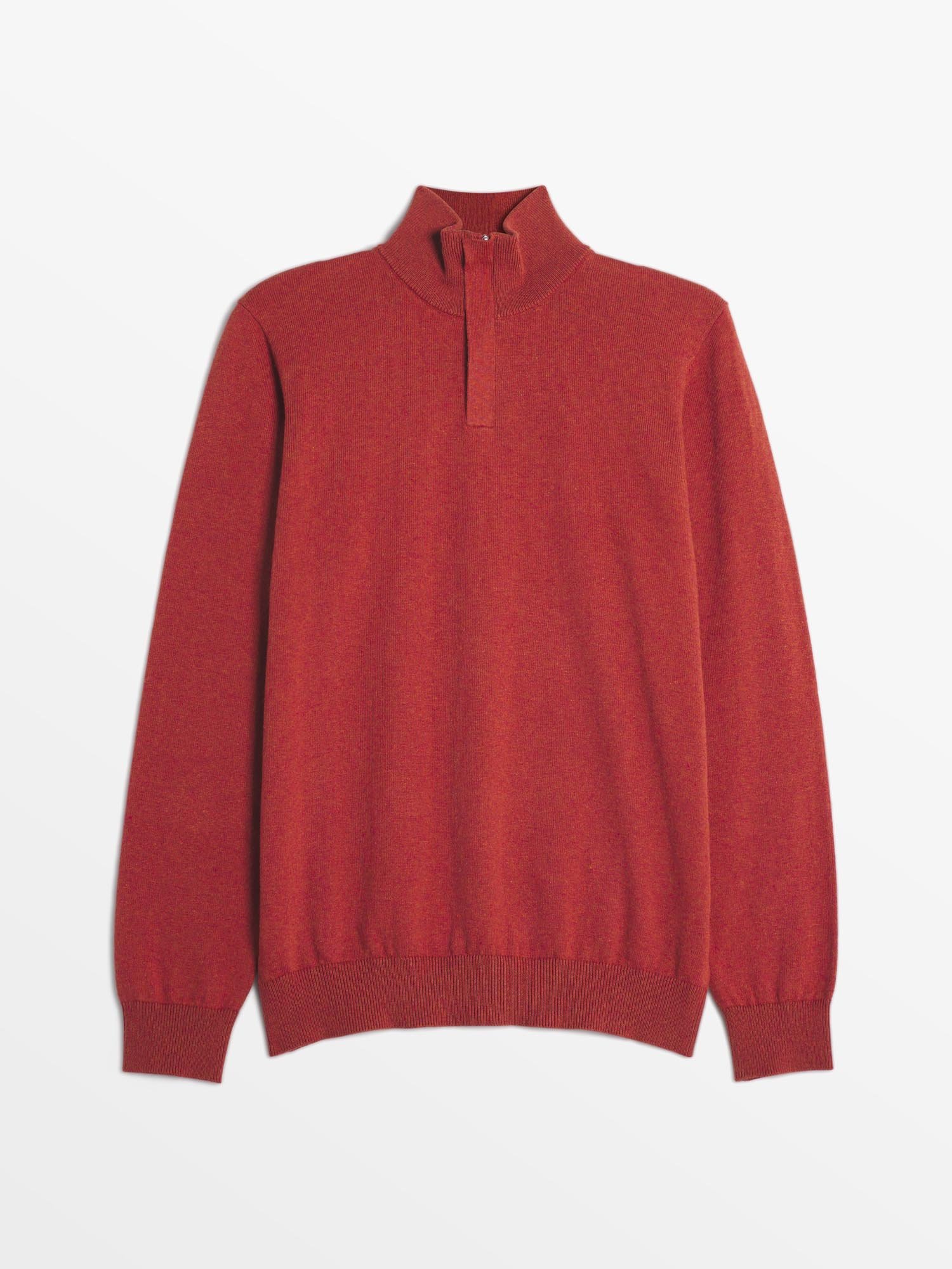 Pull Homme Col Camionneur Rouge