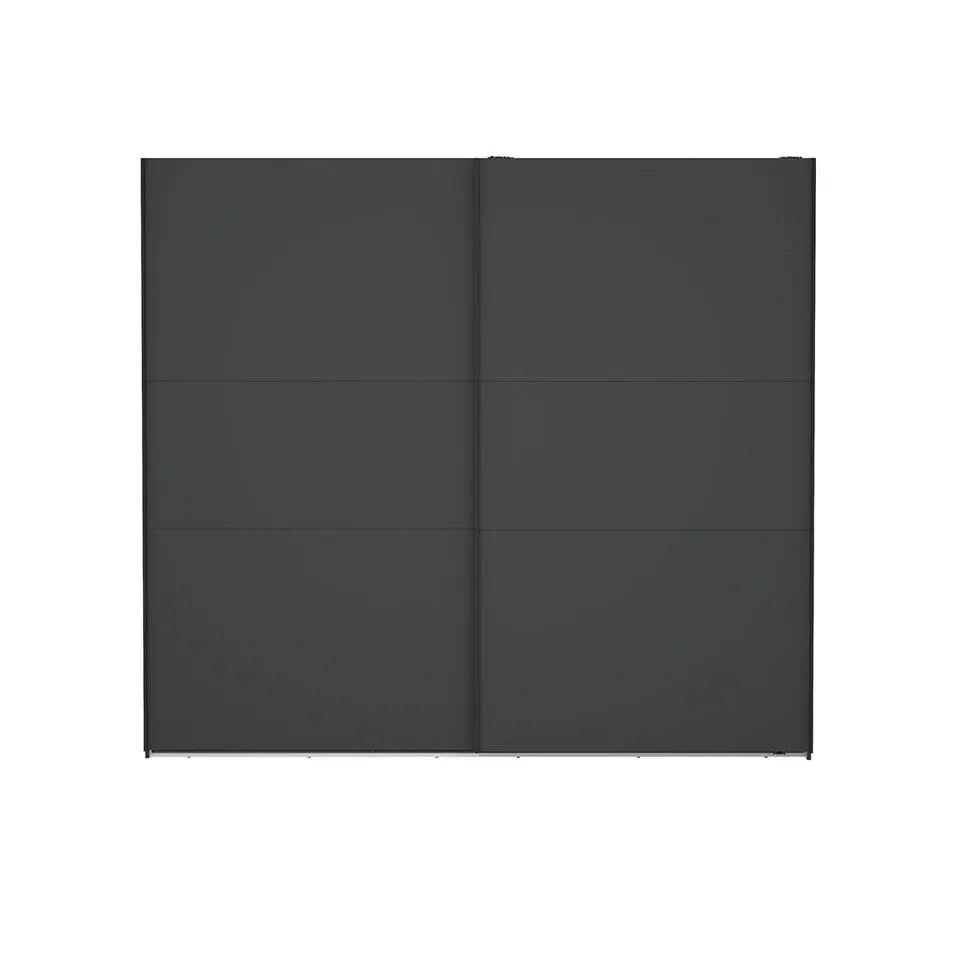 Hioshop Como schuifdeurkast 2 deuren 245x220cm mat grijs