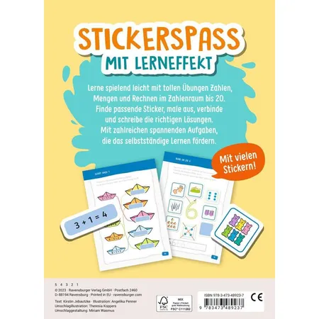 Ravensburger Mein Stickerrätselblock: Zahlen und Rechnen