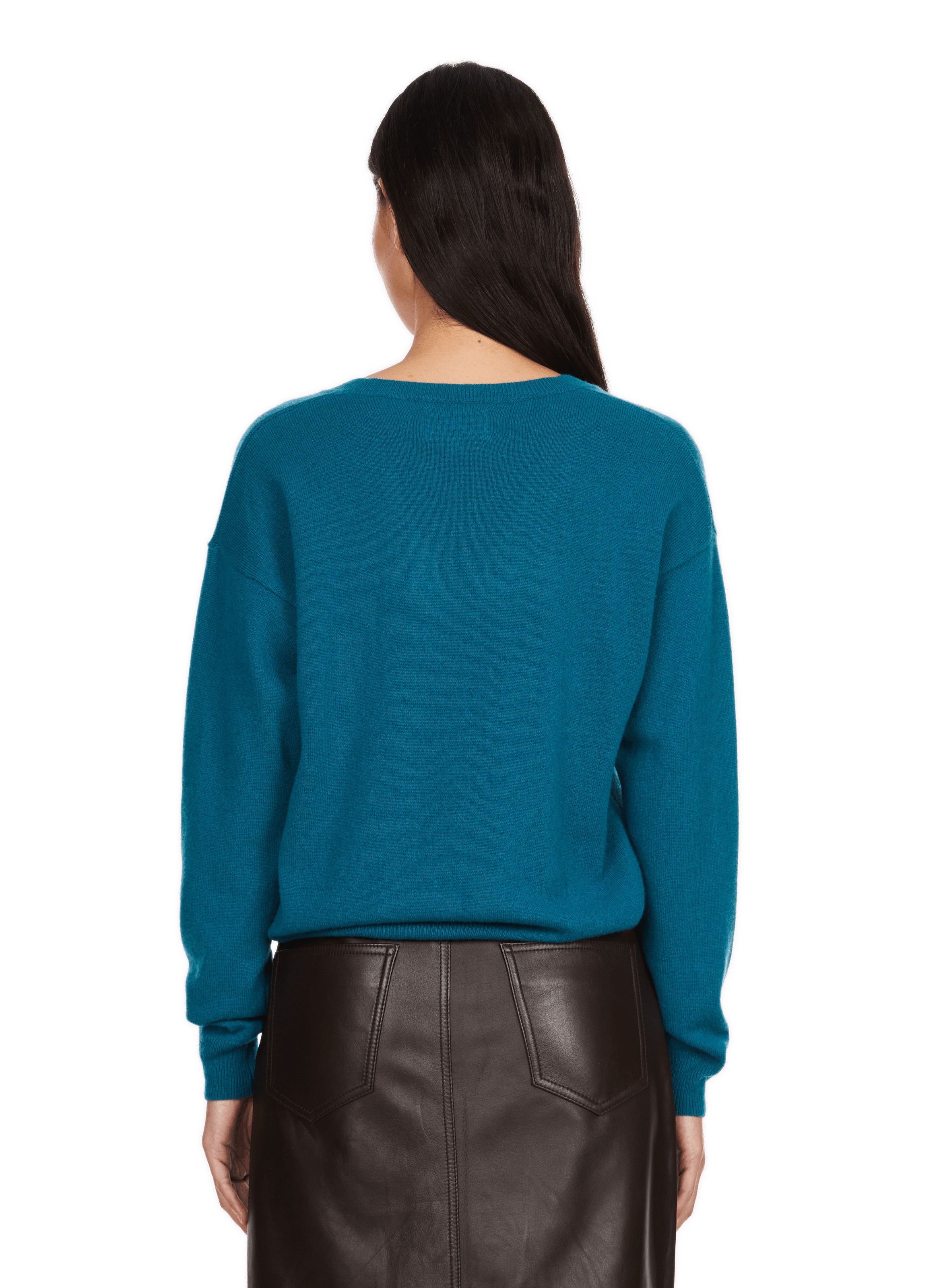 SEVENE - Pull col V en cachemire | Vert