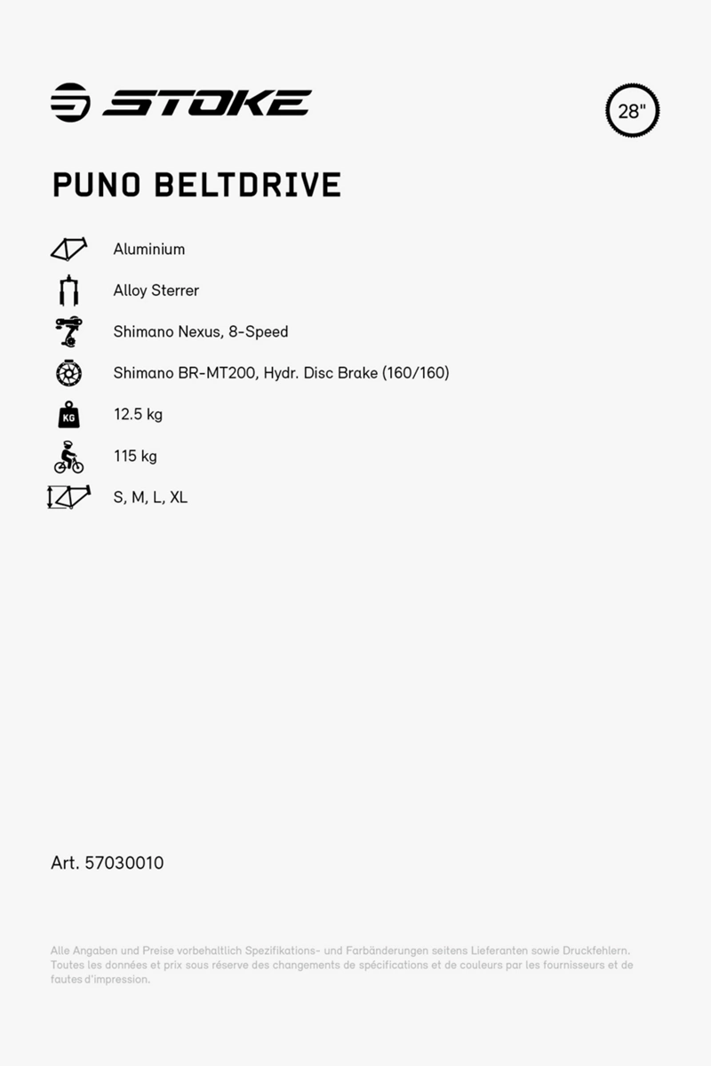 Stoke Puno Beltdrive 28 Citybike 2024