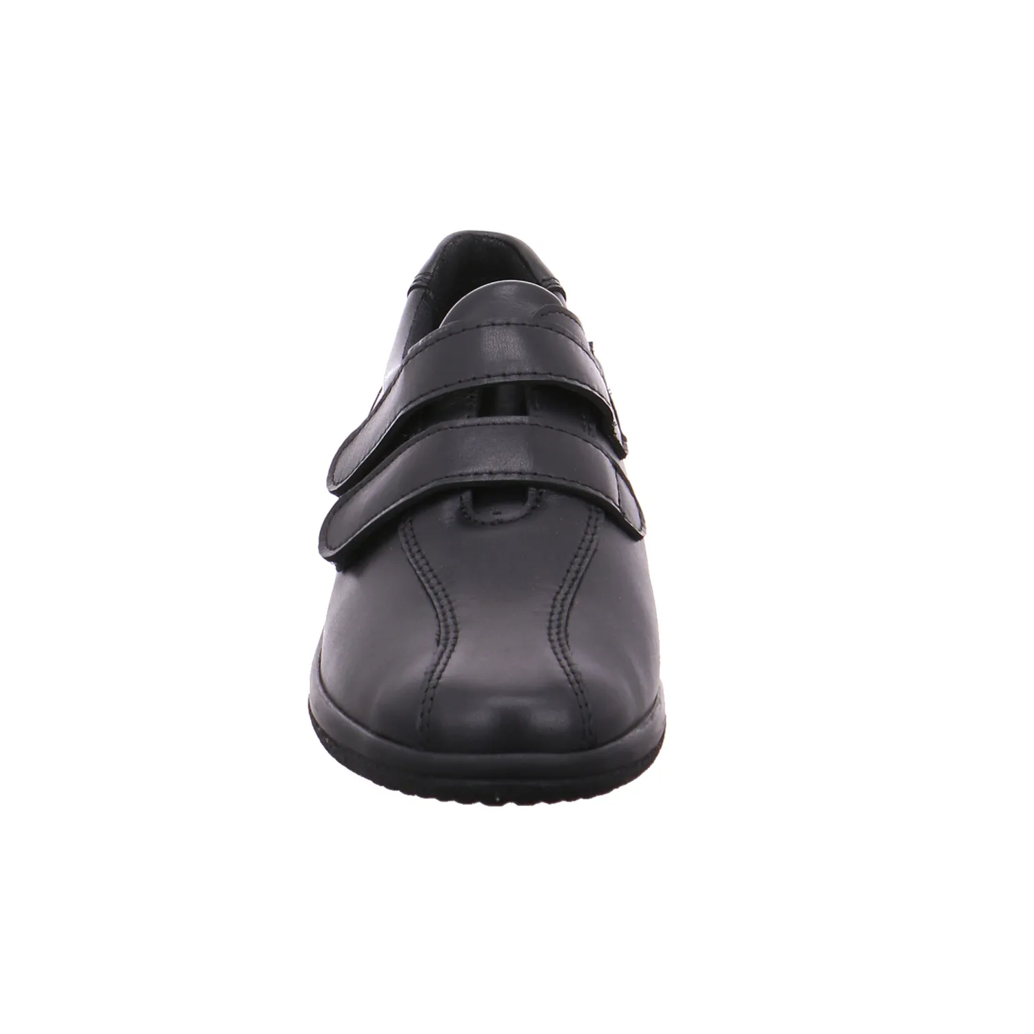 VAN DER LAAN Comfort-Velcro Schwarz Leder